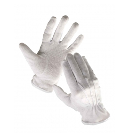 5p rukavice BUSTARD z úpletu- bílé