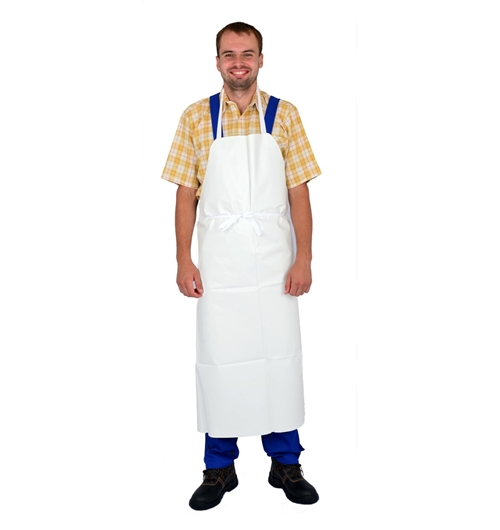 Pogumovaná dlouhá zástěra bez kapsy