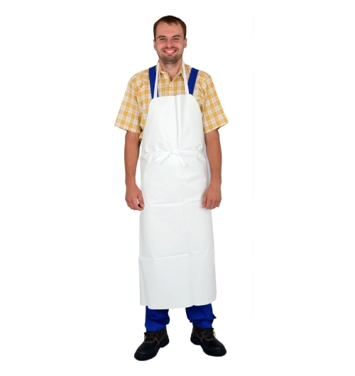 Pogumovaná dlouhá zástěra bez kapsy