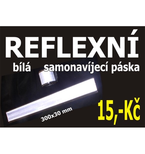 Páska reflexní Flexi samonavíjecí žlutá 34cm