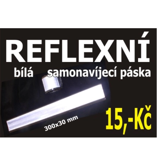 Páska reflexní Flexi samonavíjecí žlutá 34cm
