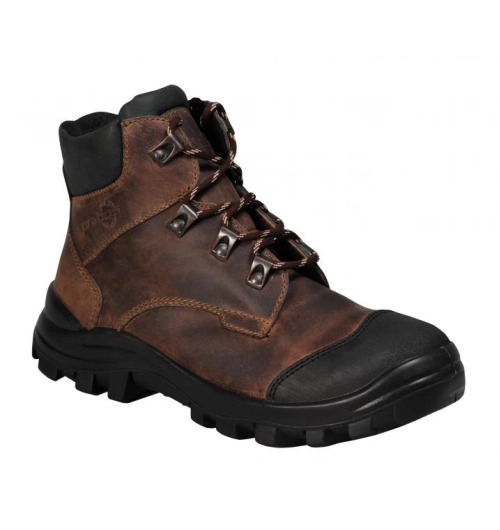 Prac.obuv kotník far. hnědá