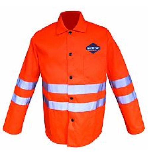 Kalhoty do pasu+blůza+refl.pruhy oranž