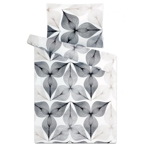 Povlečení mikroflanel SYMBIÓZA bílá-černá