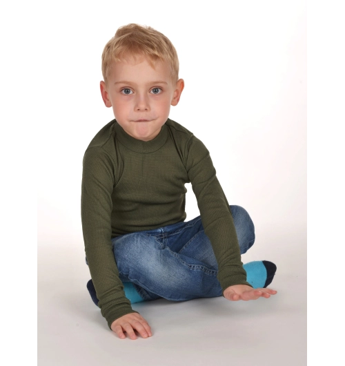 Termotričko dlouhý rukáv dětské zelené