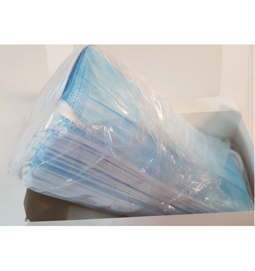 Rouška ústenka PP 3 vrstvá jednorázová skládaná H4071