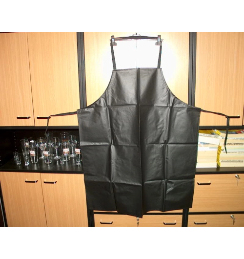 Pogumovaná dlouhá zástěra bez kapsy