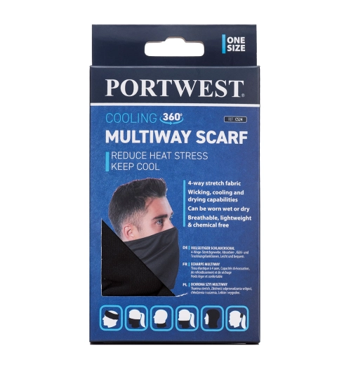 Šátek multifunkční Multiway Scarf černý CS24BKR