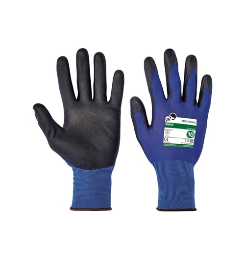 Rukavice ultratenké nylonové rukavice máčené v polyuretanu SMEW
