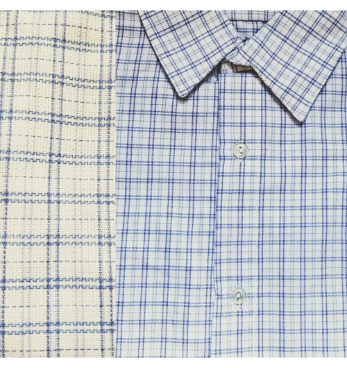 Pracovní košile bavlněná krátký rukáv modrá