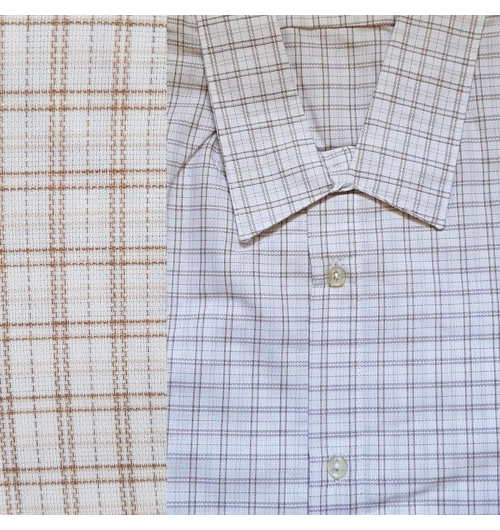 Pracovní košile krátký rukáv nadměrná hnědá