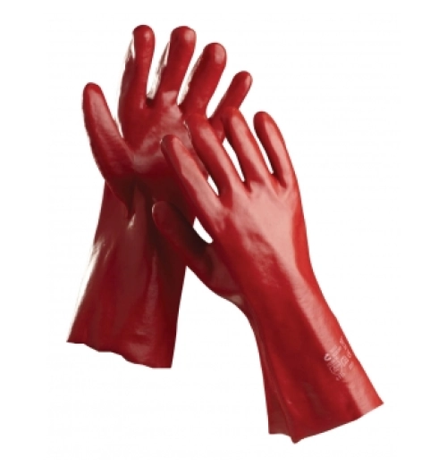 PVC rukavice REDSTART, červené 45cm