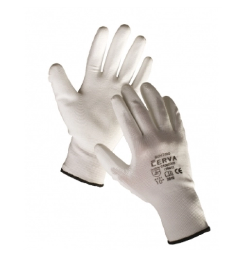 Rukavice BUNTING bílé, bezešvý úplet