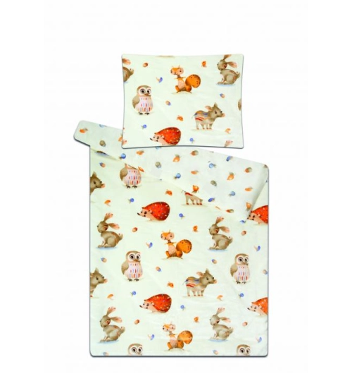 Povlečení mikroflanel ZVÍŘÁTKA V LESE