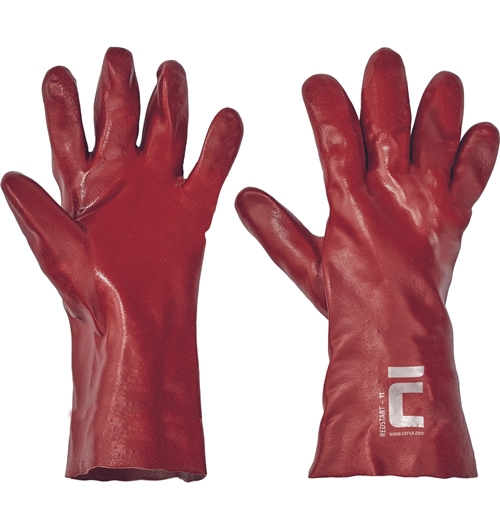 PVC rukavice REDSTART, červené 35cm