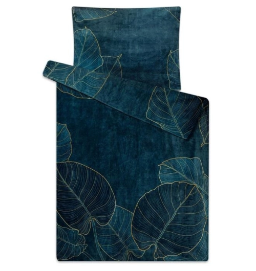 Povlečení mikroflanel české zelené LISTY