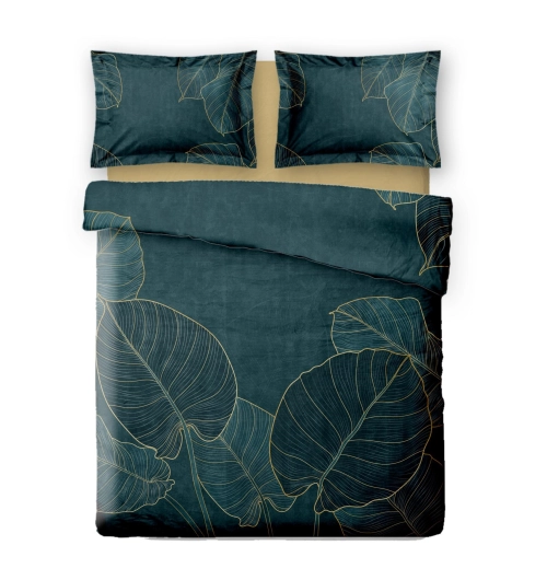 Povlečení mikroflanel české zelené LISTY