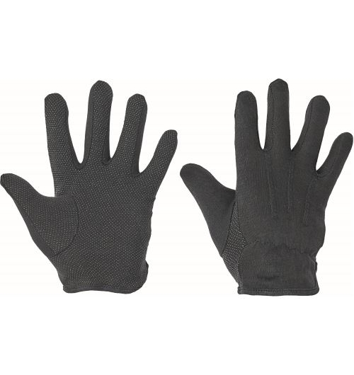 Rukavice BUSTARD BLACK  BA,PVC terčíky