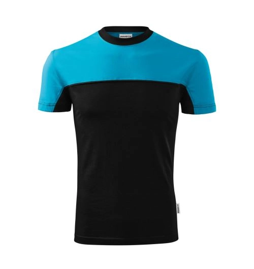 Tričko dvoubarevné tyrkys