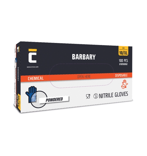 Rukavice jednorázové BARBARY JR nitril.pudr
