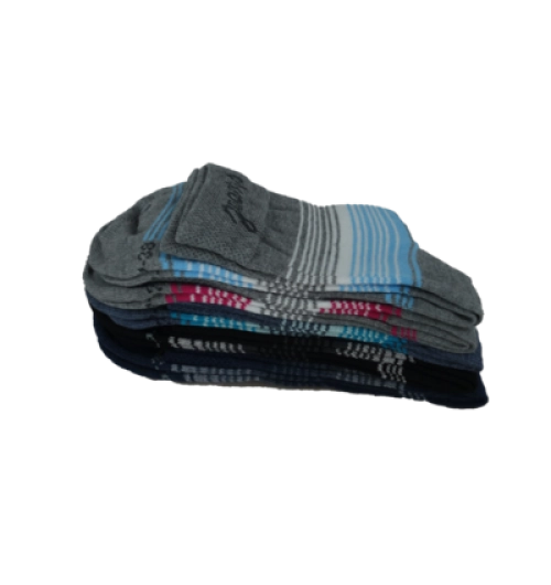 Ponožky A46 bavlněné hladké pruhované elastické