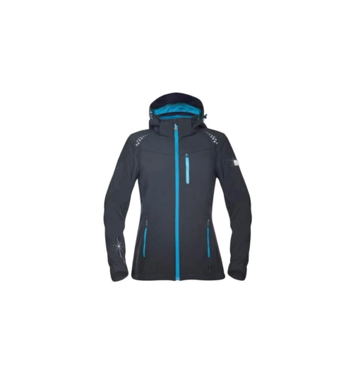 Floret  bunda softshellová černo-tyrkysová