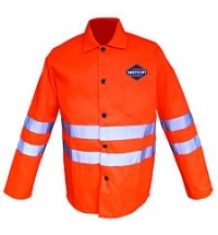 Kalhoty do pasu+blůza+refl.pruhy oranž