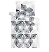 Povlečení mikroflanel SYMBIÓZA bílá-černá