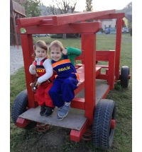 Dětské kalhoty s náprsenkou + jméno