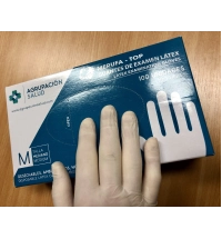 Jednoráz.rukavice latex pudr. PLUTO