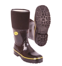 Gumofilcové holínky VULKAN / NOVESTA pánské válené žlutý proužek