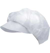 Čepice jednorázová s kšiltem VAPI PEAK, bílá, modrá 100ks