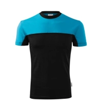 Tričko dvoubarevné tyrkys